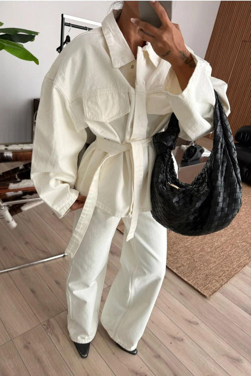 Chic Denim Two-Piece Set