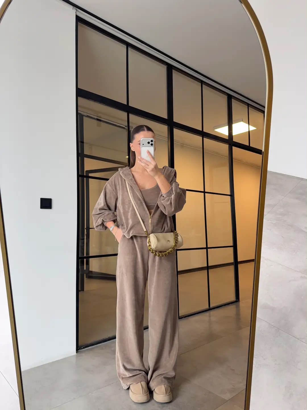 Velvet set beige
